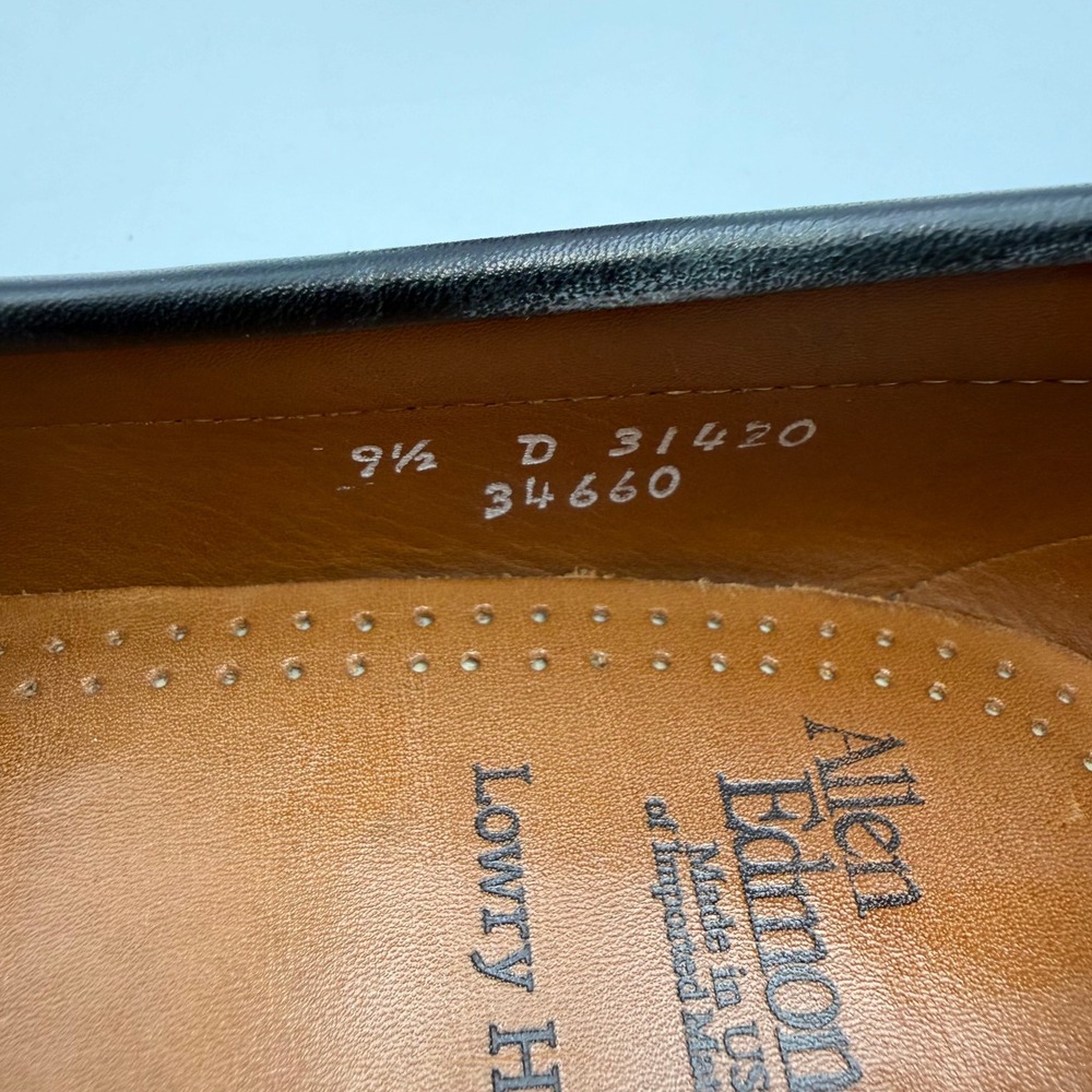 Allen Edmonds Lowry Hill Black Leather Kiltie Tassel Loafers Mens 9.5 D 31420 - Picture 6 of 7